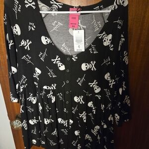 Black and White Skull Print Dress
